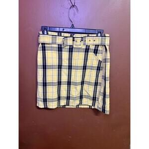 Hollister Yellow Plaid Mini Skirt
